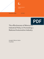 The Effectiveness of Morocco's Industrial Policy in Promoting A National Automotive Industry