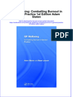 Textbook GP Wellbeing Combatting Burnout in General Practice 1St Edition Adam Staten Ebook All Chapter PDF
