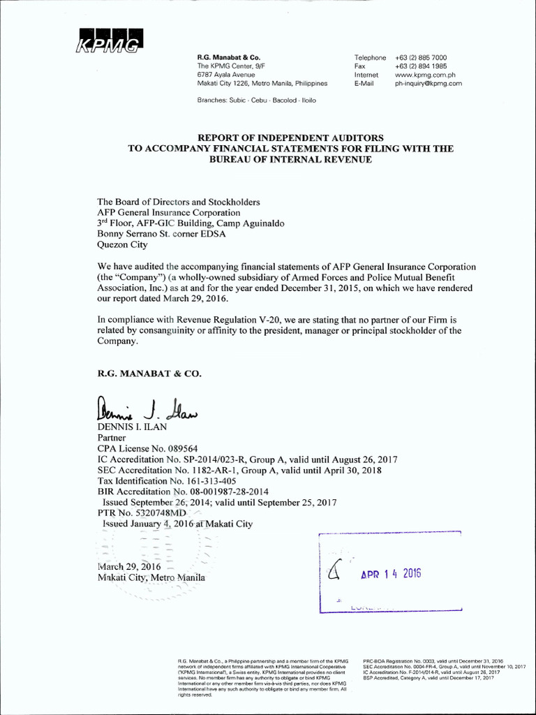 2015 Audited Financial Statement Pdf