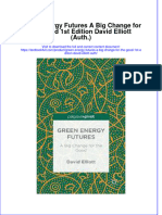 Textbook Green Energy Futures A Big Change For The Good 1St Edition David Elliott Auth Ebook All Chapter PDF