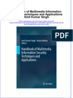 PDF Handbook of Multimedia Information Security Techniques and Applications Amit Kumar Singh Ebook Full Chapter