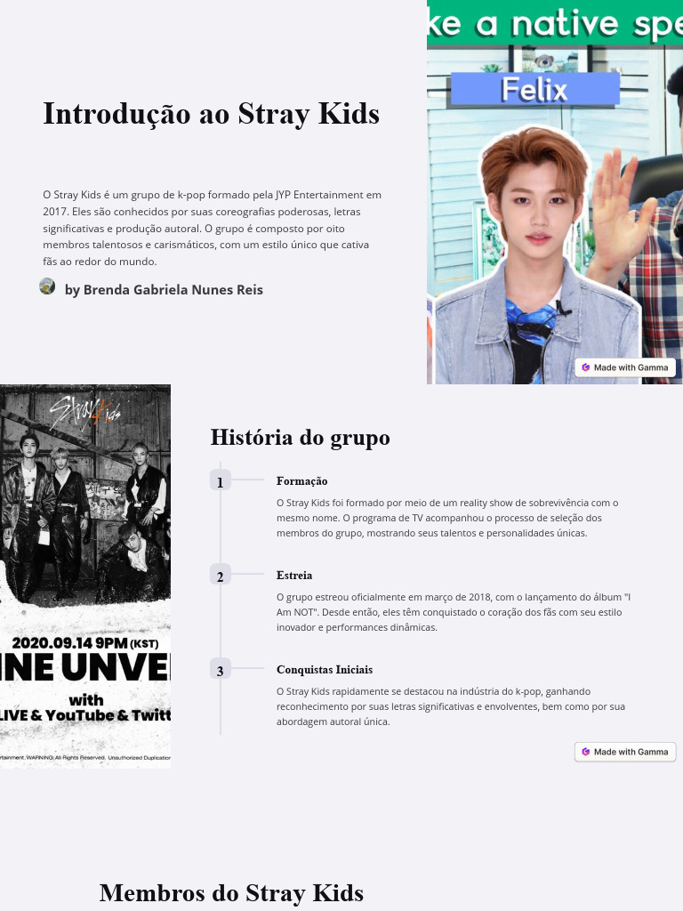 História e Conquistas do Stray Kids | PDF | Entretenimento | Música popular