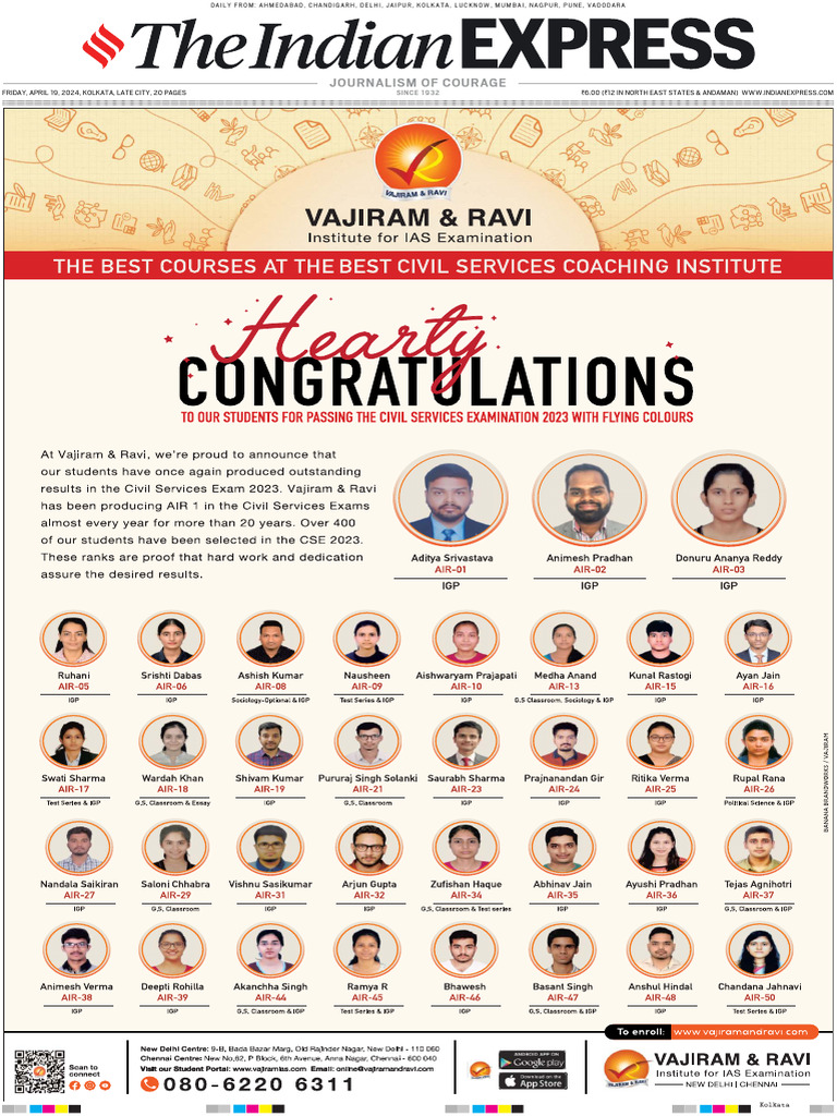 Ie Kolkata 19 04 2024 | PDF | Electronic Voting | Political Events