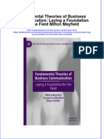 Full Chapter Fundamental Theories of Business Communication Laying A Foundation For The Field Milton Mayfield PDF