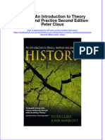 PDF History An Introduction To Theory Method and Practice Second Edition Peter Claus Ebook Full Chapter