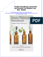 Download textbook Green Pesticides Handbook Essential Oils For Pest Control 1St Edition Leo M L Nollet ebook all chapter pdf 