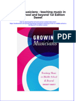Download textbook Growing Musicians Teaching Music In Middle School And Beyond 1St Edition Sweet ebook all chapter pdf 