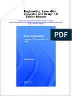 Textbook Green Engineering Innovation Entrepreneurship and Design 1St Edition Habash Ebook All Chapter PDF