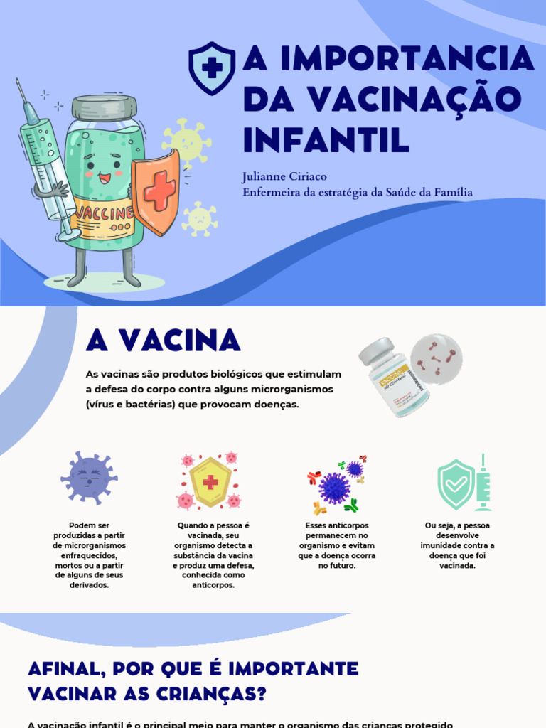A Importancia Da Vacinação | Download grátis PDF | Vacinas | Vacinação