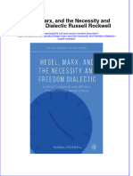 Download textbook Hegel Marx And The Necessity And Freedom Dialectic Russell Rockwell ebook all chapter pdf 