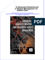 Textbook Handbook of Advanced Industrial and Hazardous Wastes Management 1St Edition Chen Ebook All Chapter PDF
