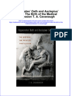 Textbook Hippocrates Oath and Asclepius Snake The Birth of The Medical Profession T A Cavanaugh Ebook All Chapter PDF