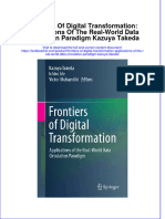 Textbook Frontiers of Digital Transformation Applications of The Real World Data Circulation Paradigm Kazuya Takeda Ebook All Chapter PDF
