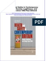 PDF Health and Safety in Contemporary Britain Society Legitimacy and Change Since 1960 Paul Almond Ebook Full Chapter