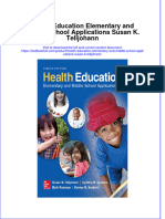 PDF Health Education Elementary and Middle School Applications Susan K Telljohann Ebook Full Chapter