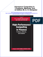 Download textbook High Performance Computing In Finance Problems Methods And Solutions 1St Edition M A H Dempster ebook all chapter pdf 