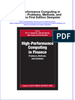 Textbook High Performance Computing in Finance Problems Methods and Solutions First Edition Dempster Ebook All Chapter PDF