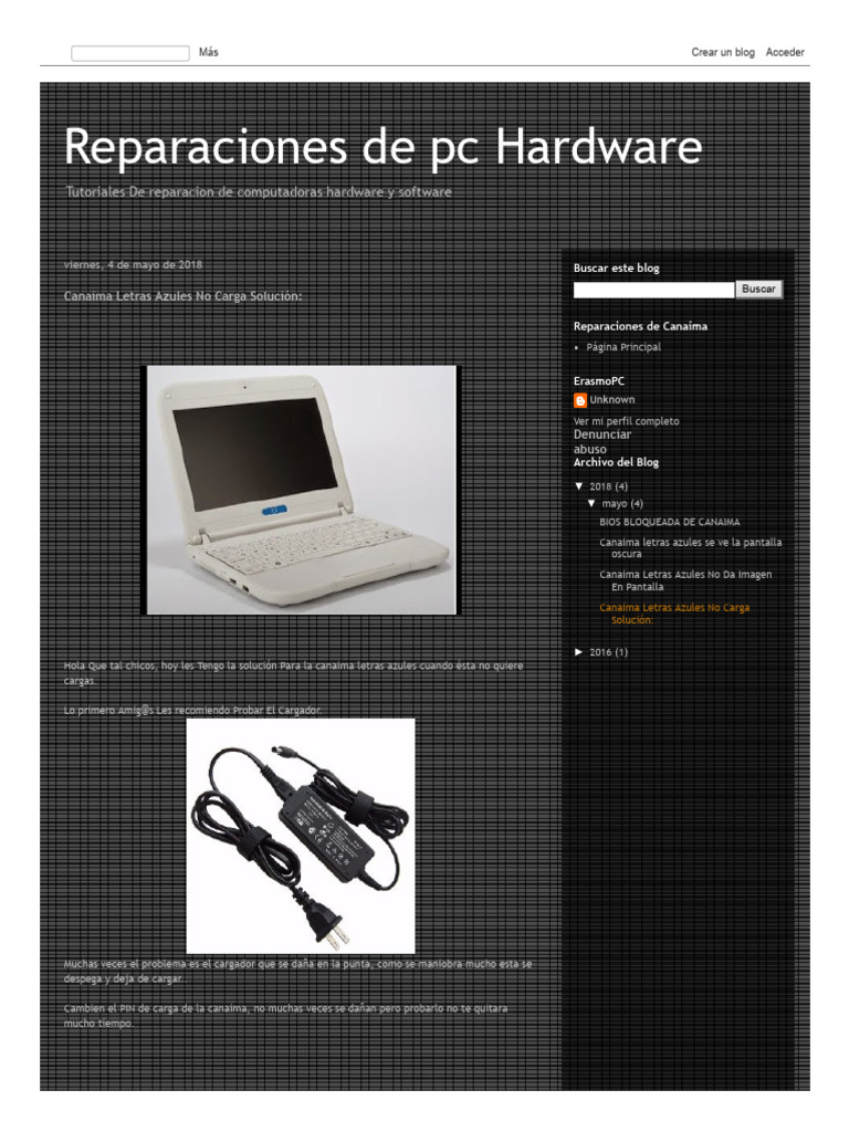 Canaima Letras Azules No Carga Solución | PDF | Ingeniería Electrónica |  Equipo eléctrico, image size:768x1024