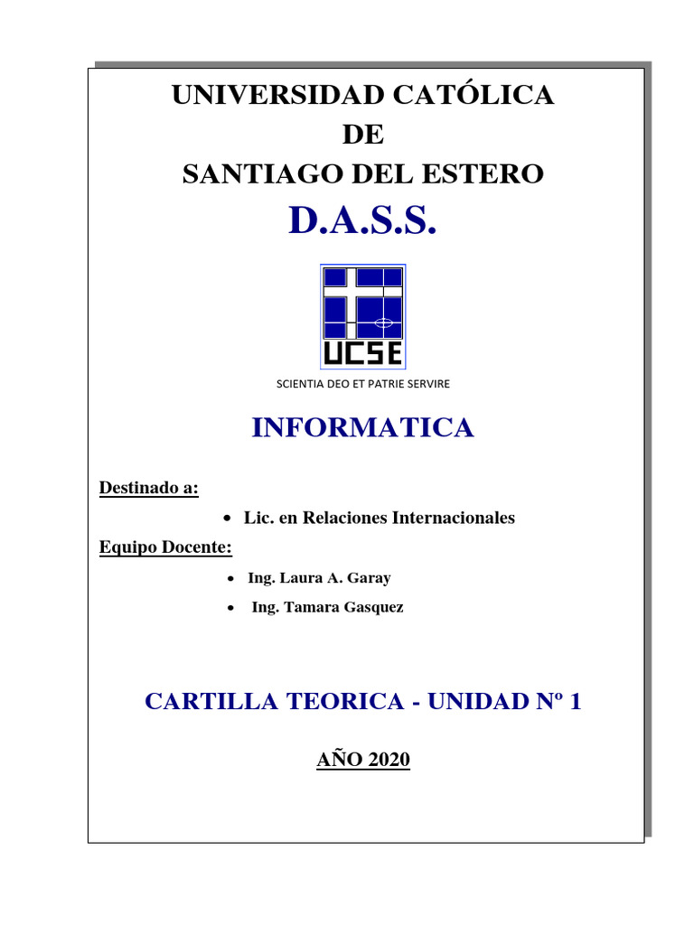 Cartilla Unidad 1 - Informatica | PDF | Monitor de computadora ...