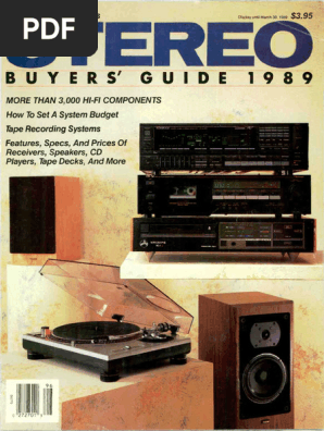 Stereo Directory 1989 | PDF | Loudspeaker | Sound Recording And