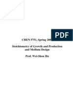 CHEN 5751 Spring 2007 Stoichiometry of Growth and Production