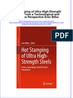 Textbook Hot Stamping of Ultra High Strength Steels From A Technological and Business Perspective Eren Billur Ebook All Chapter PDF