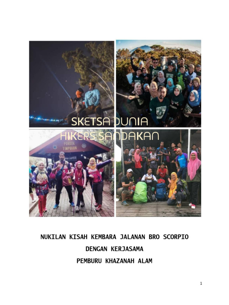 Travellog Sketsa Hikers Sandakan-1 | PDF