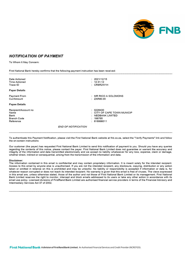 Copy Payment Notification | PDF | Payments