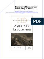 Download pdf Historical Dictionary Of The American Revolution Terry M Mays ebook full chapter 