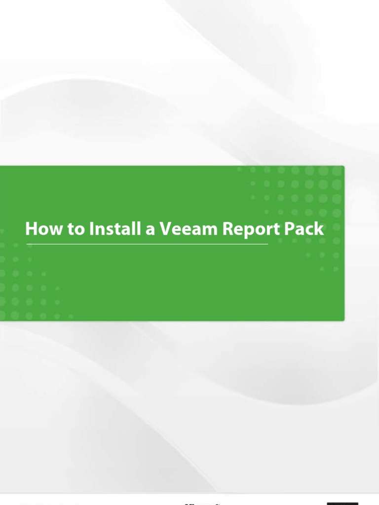 Veeam Reporter How To | PDF | Copyright | Trademark