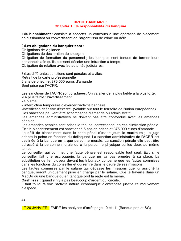 Droit au compte bancaire et responsabilités | PDF | Banques ...