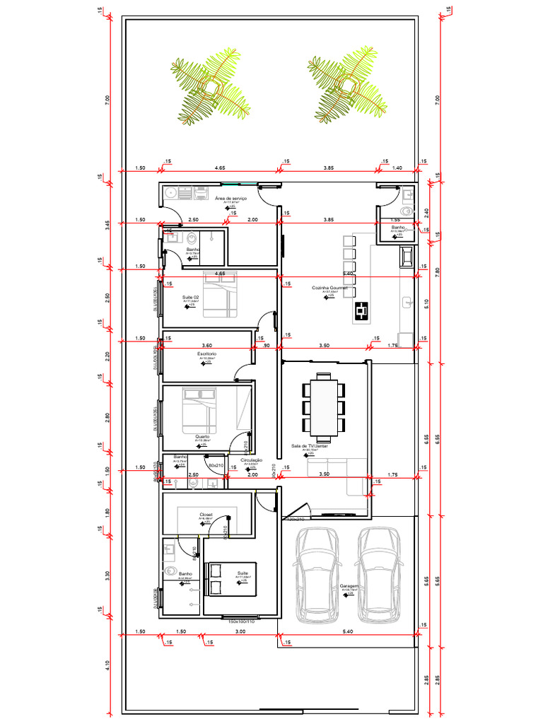 Dimensões e Áreas de Ambientes Residenciais | PDF