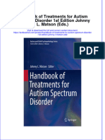 Download textbook Handbook Of Treatments For Autism Spectrum Disorder 1St Edition Johnny L Matson Eds ebook all chapter pdf 