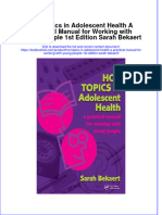 Download textbook Hot Topics In Adolescent Health A Practical Manual For Working With Young People 1St Edition Sarah Bekaert ebook all chapter pdf 