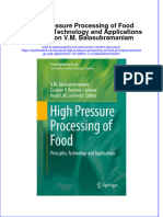 PDF High Pressure Processing of Food Principles Technology and Applications 1St Edition V M Balasubramaniam Ebook Full Chapter