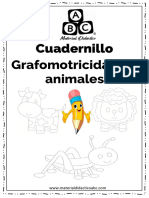 Cuadernillo Grafomotricidad de Animales Mdabc