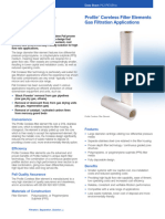 Profile Coreless Filter Elements Gas Filtration Datasheet