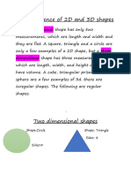 The Difference of 2D and 3D Shapes