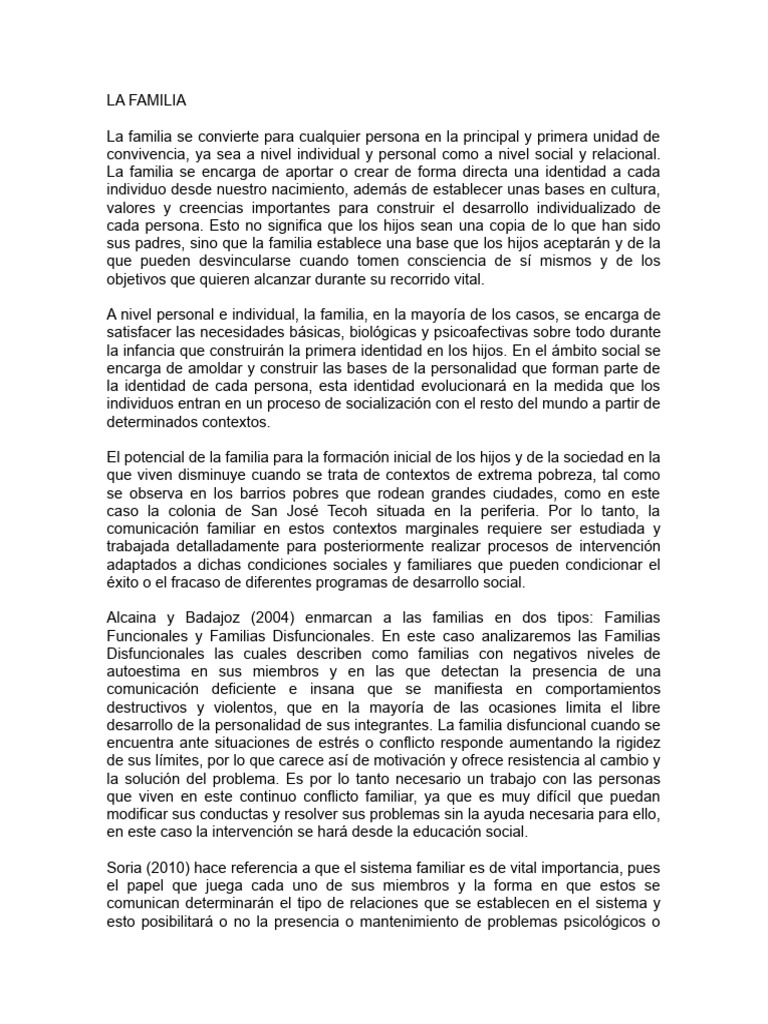 Importancia de la Comunicación Familiar | PDF | Familia | Comunicación
