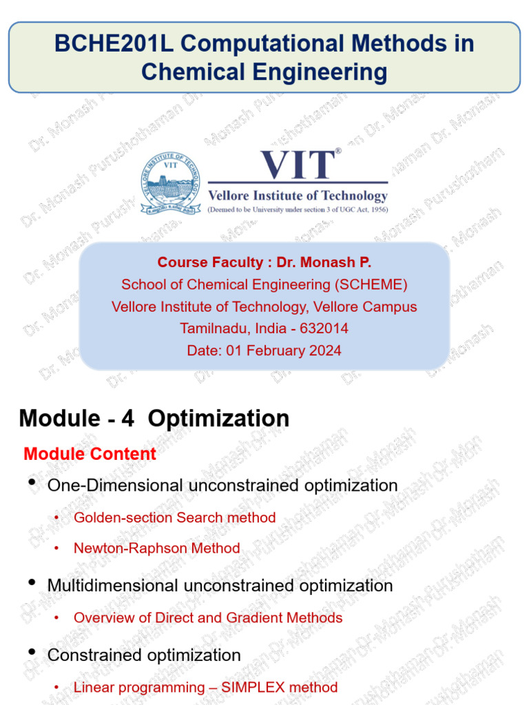 7-Module - 4 Lecture PPT - Optimization-24!02!2024 | Download Free PDF ...