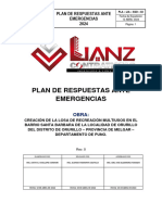 PLAN DE RESPUESTAS ANTE EMERGENCIAS