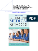 Textbook Getting Into Medical School The Premedical Student S Guid12Th Edition Sanford J Brown Ebook All Chapter PDF