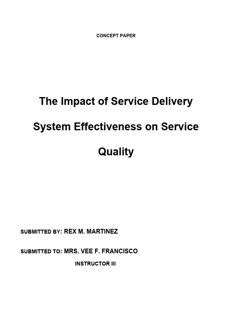 Concept Paper | PDF | Customer Satisfaction | Competitive Advantage