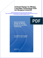Textbook Human Centered Design For Mining Equipment and New Technology First Edition Burgess Limerick Ebook All Chapter PDF