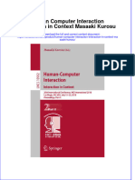 Textbook Human Computer Interaction Interaction in Context Masaaki Kurosu Ebook All Chapter PDF
