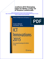 Textbook Ict Innovations 2015 Emerging Technologies For Better Living 1St Edition Suzana Loshkovska Ebook All Chapter PDF