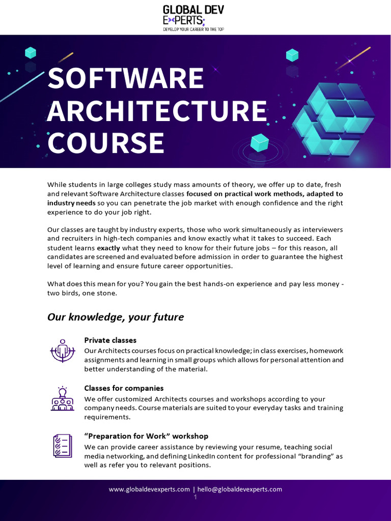 Software Architecture Course Syllabus GDE | PDF | Machine Learning ...