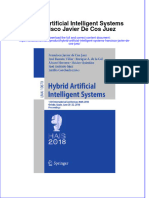 Textbook Hybrid Artificial Intelligent Systems Francisco Javier de Cos Juez Ebook All Chapter PDF