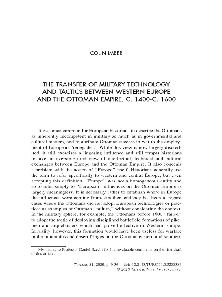 Military Technology Transfer: Ottomans & Europe | PDF | Cannon ...