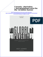 Textbook Global Poverty Deprivation Distribution and Development Since The Cold War 1St Edition Sumner Ebook All Chapter PDF